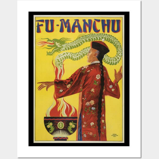 Vintage Magic Poster Art, Fu-Manchu Wall Art by MasterpieceCafe